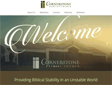 Tablet Screenshot of cornerstonebaptist.info
